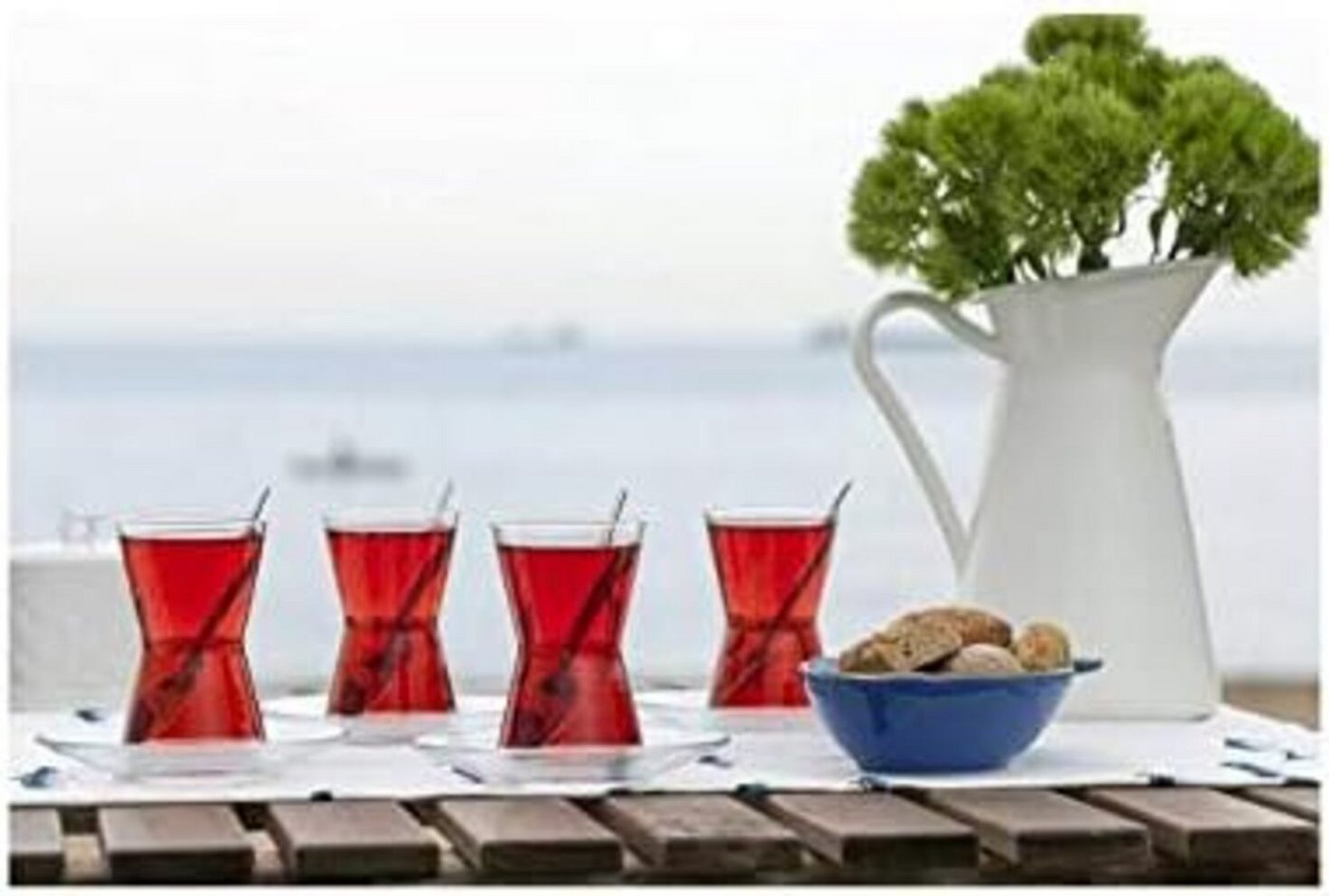 Teeglas Teegläser Untertassen 12-teiliges Set Caygläser Teetassen 140 ml Derin von OTTO