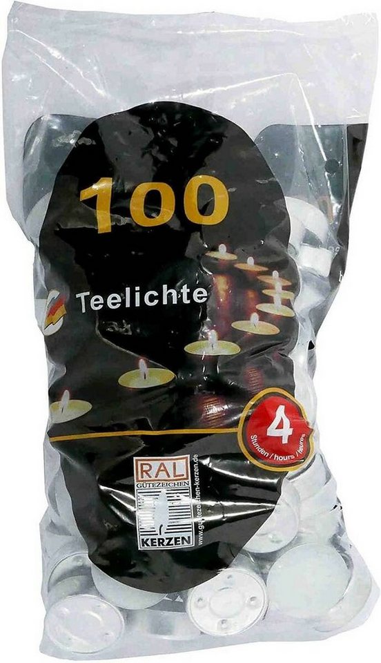 Teelicht Teelicht 4,5 Std (Set, bestehend aus 100 Stück), Made in Germany von OTTO