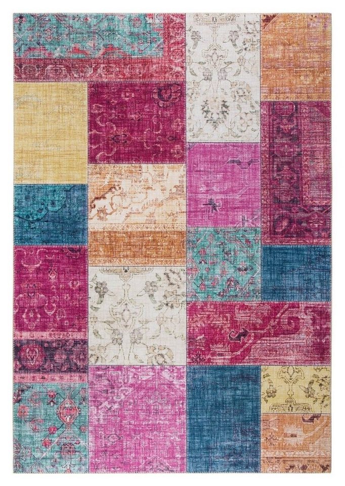 Teppich AMARI, 160 x 230 cm, Mehrfarbig, Vintageoptik, rechteckig, Höhe: 7 mm, maschinengewebt, Polyester von OTTO