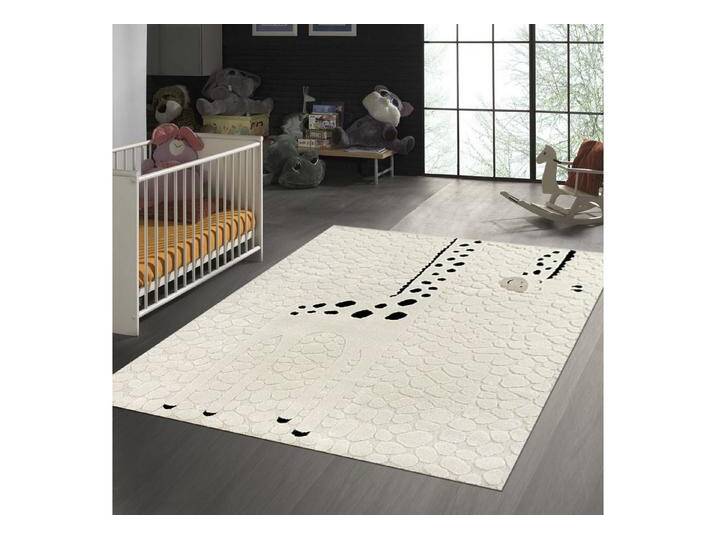 TeppichHome24 Kinderteppich Kinderzimmer Spielzimmer Teppich mit Giraffe in beige creme schwarz, rechteckig, beige grau von OTTO