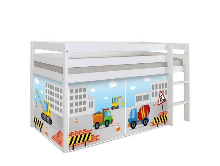 Ticaa Hochbett Hochbett Malte 90x200 inkl. Rollrost, ohne Zubehör, ohne Matratze, Oskars Baustelle Ticaa Hochbett Hochbett Malte 90x200 inkl. Rollrost, ohne Zubehör, ohne Matratze, Oskars Baustelle von OTTO