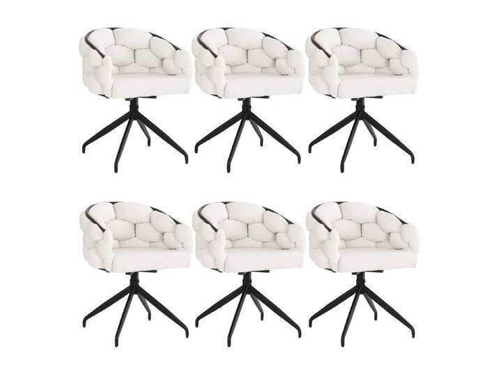 Tongtong Drehstuhl Wohnzimmer Stühle, Esszimmerstühle, Ergonomischer Stuhl (Bis 150 kg belastbar, 6 St), 360° drehbar, Luxus-Samtstühle, mit Rückenlehne, Beige, beige von OTTO
