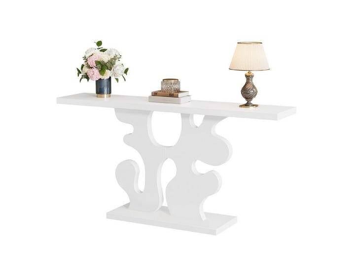 Tribesigns Konsolentisch Moderner Konsolentisch, 140 cm schmaler Langer Sofatisch, weiß von OTTO