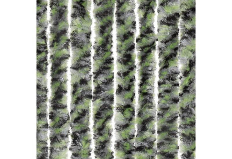 Moritz Türvorhang Flauschvorhang 90 x 220 cm grün/grau/schwarz meliert (1 St), Hakenaufhängung, abdunkelnd, Chenille Vorhänge Camping Türvorhang Wohnwagen Wohnmobil Zubehör von Moritz
