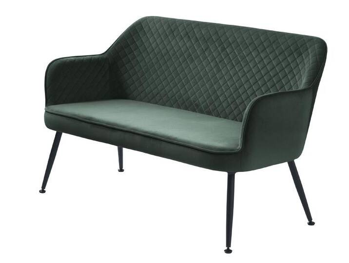 UNIQUE furniture A/S Polsterbank aus Metall,Stoff in grün (B/H/T: 129x81x71 cm), grün von OTTO