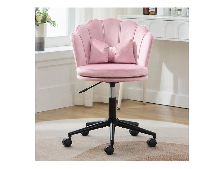 Ulife Stuhl Ankleidestuhl, Bürostuhl, Polsterstuhl, blütenblattförmige Rückenlehne (1 St), schmetterlingsförmiges Lendenkissen, höhenverstellbar, rosa von OTTO