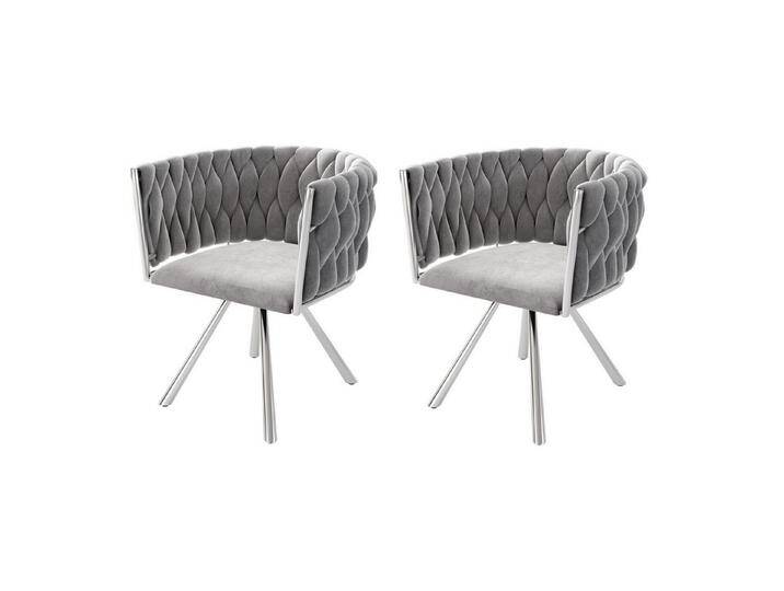 Ulife Stuhl Samt-Esszimmerstuhl Drehstuhl Polsterstuhl mit stabilen Metallbeinen (2 St), luxuriös und vielseitig, für Esszimmer, Wohnzimmer oder Schlafzimmer von OTTO