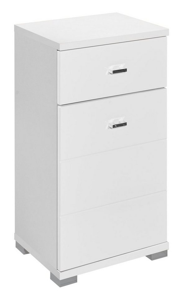 Unterschrank POOL, B 38 cm x H 73 cm, Weiß matt, Weiß Hochglanz, 1 Tür, 1 Schublade von OTTO