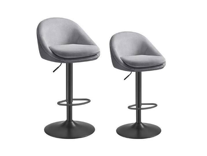 VASAGLE Barhocker, 2er Set, Barstuhl, höhenverstellbar, drehbar, Küchenstuhl, grau, Taubengrau VASAGLE Barhocker, 2er Set, Barstuhl, höhenverstellbar, drehbar, Küchenstuhl, grau, Taubengrau von OTTO