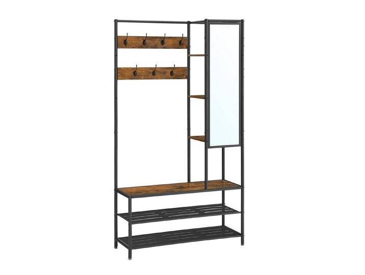 VASAGLE Garderobenständer Garderobe, mit Schuhbank, 35 x 98 x 182 cm, braun schwarz VASAGLE Garderobenständer Garderobe, mit Schuhbank, 35 x 98 x 182 cm, braun schwarz von OTTO