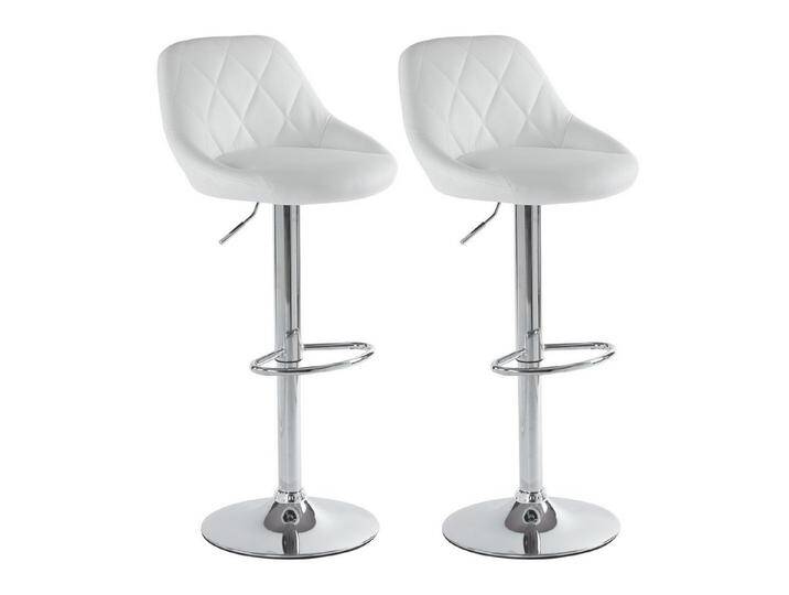 VINGLI Barhocker Barstuhl drehbar mit Lehne (2 er-set), höhenverstellbar, weiß, Weiß von OTTO