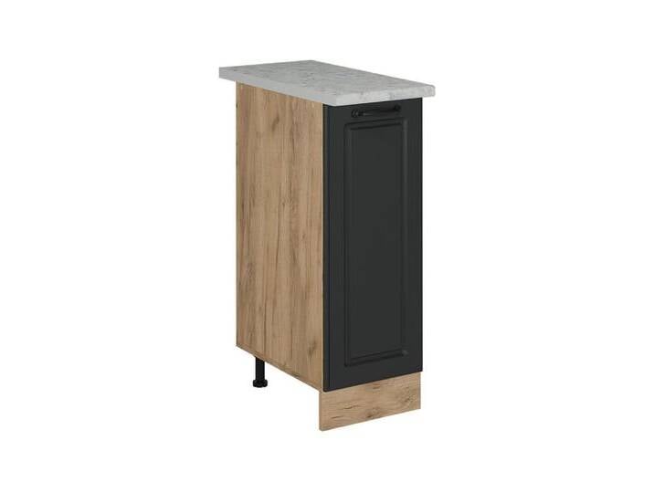 Vicco Apothekerschrank R-Line, Anthrazit Landhaus/Goldkraft Eiche, 30 cm AP Marmor, grau, Anthrazit Landhaus von OTTO