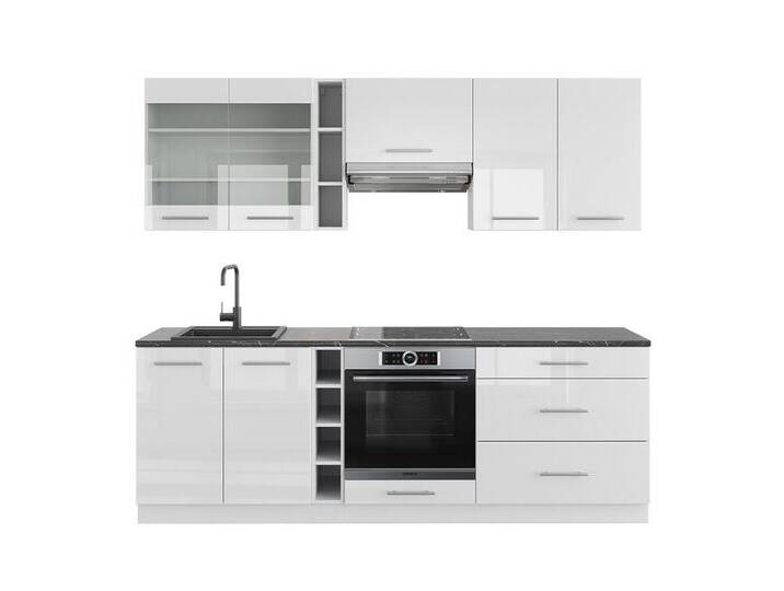 Vicco Küchenzeile Fame-Line, Weiß Hochglanz/Weiß, 235 cm ohne Arbeitsplatte, weiß, Ohne AP von OTTO