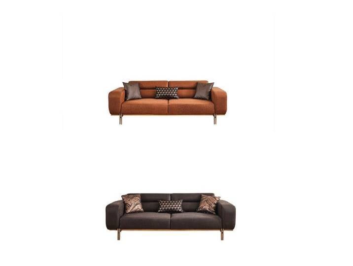 Villa Möbel Polstergarnitur Kronos Metal, (Set, 2-tlg), Hand Made Qualtiy, Luxus-Microfaser (100% Polyester), 4 Sitzer+4 Sitzer von OTTO