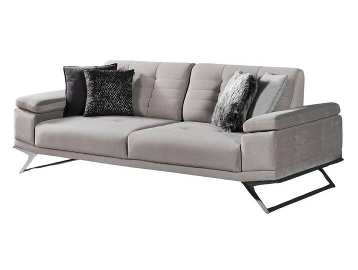 Villa Möbel Sofa Kiew, 1 Stk. 2-Sitzer, mit Relax-/Bettfunktion durch verstellbare Rückenlehne, grau, Grau von OTTO