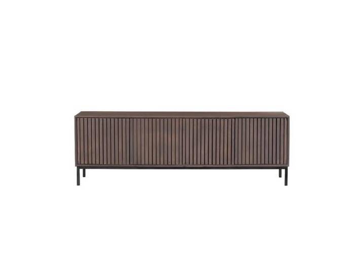 Villa Möbel TV-Board (165x45x55cm, 1 St., 1 TV Möbel), Mangoholz mit dekorativ, vertikalem Lattenmuster von OTTO