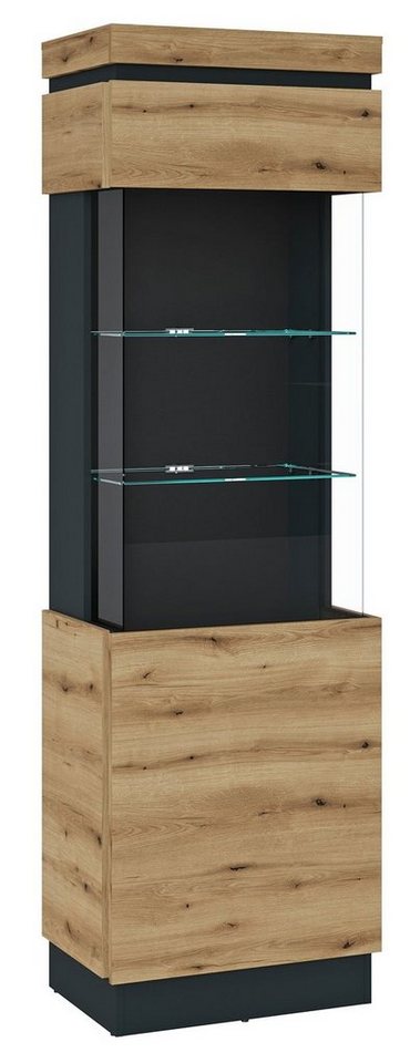 Vitrine CORTE, Coast Evoke Eiche Dekor, BxHxT 60 x 200 x 40 cm von OTTO