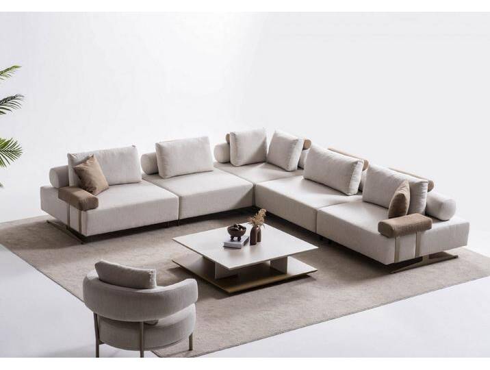 Viva Möbel Sofa VERONA, L320 x R320 cm, Modular, verstellbare Rückenlehne, luxuriöser Komfort, L320 x R320 cm von OTTO