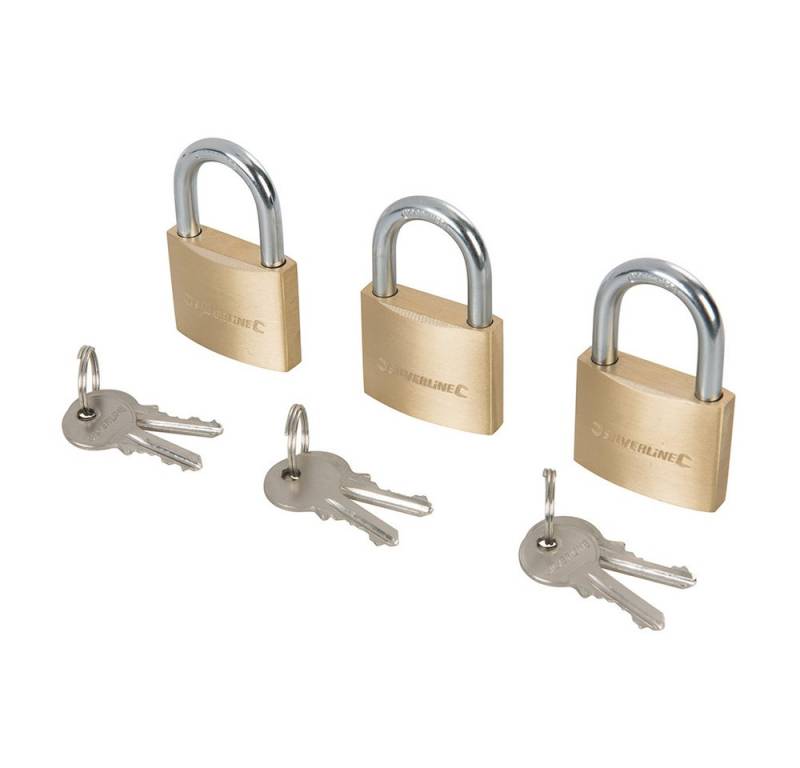 Vorhängeschloss 3 x Vorhängeschloss 40 mm verschiedenschließend von OTTO