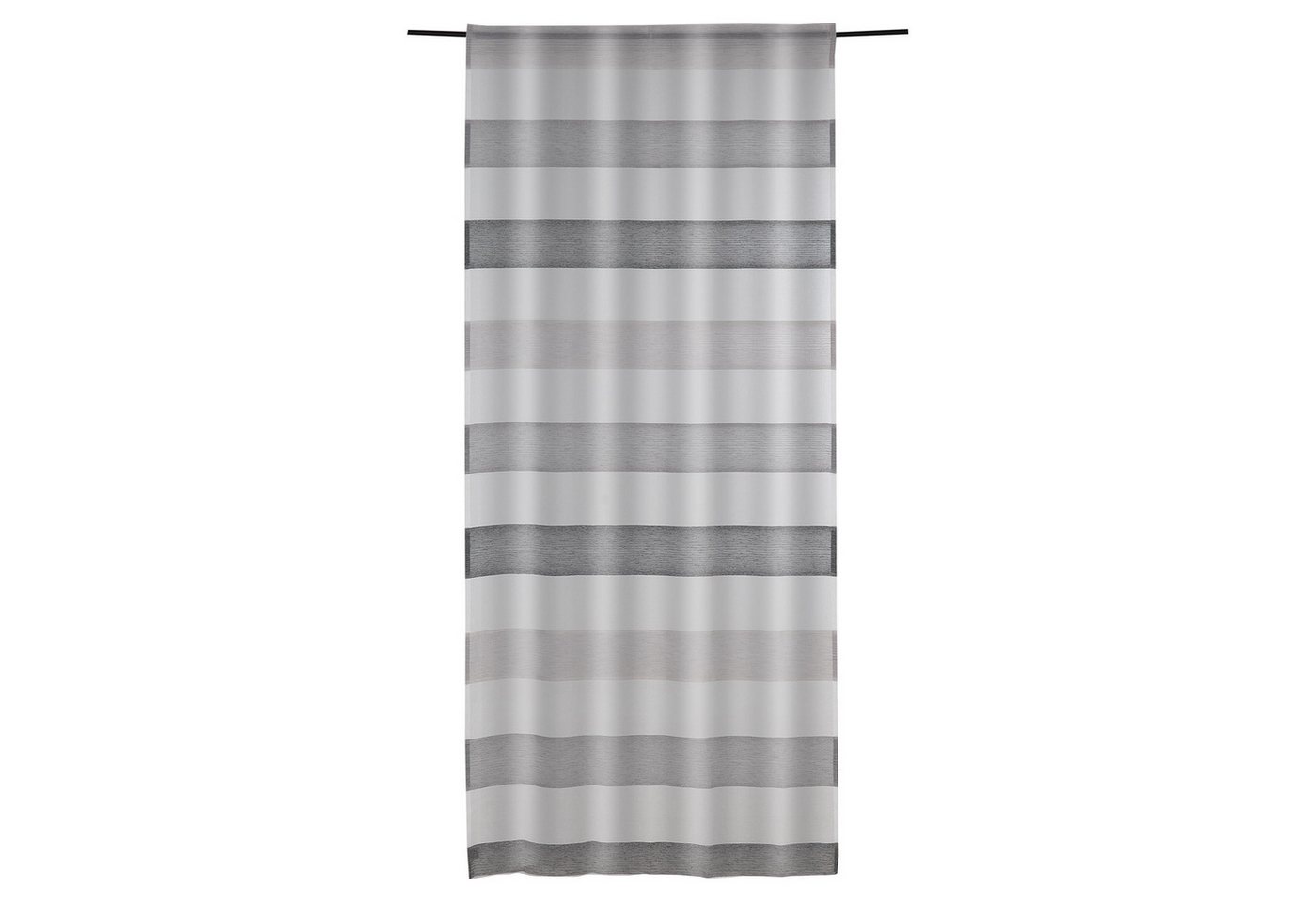 Vorhang Schlaufenschal, Grau, Weiß, B 135 cm, L 245 cm (1 St), verdeckte Schlaufen, halbtransparent, Polyester von OTTO