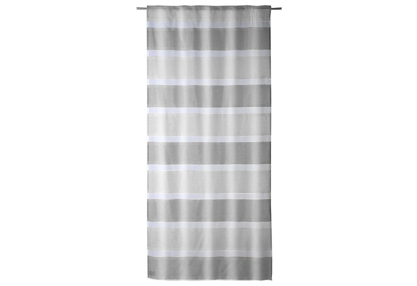 Vorhang Schlaufenschal, Grau, Weiß, B 135 cm, L 245 cm, (1 St), verdeckte Schlaufen, transparent, Polyester von OTTO