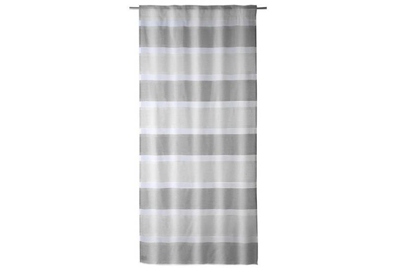 Vorhang Schlaufenschal, Grau, Weiß, B 135 cm, L 245 cm, (1 St), verdeckte Schlaufen, transparent, Polyester von OTTO