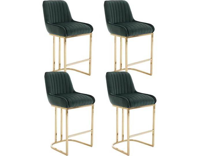 WAHSON OFFICE CHAIRS Barhocker Samt 2/4er Set Küchenhocker mit Lehne, grün, 4, Grün WAHSON OFFICE CHAIRS Barhocker Samt 2/4er Set Küchenhocker mit Lehne, grün, 4, Grün von OTTO
