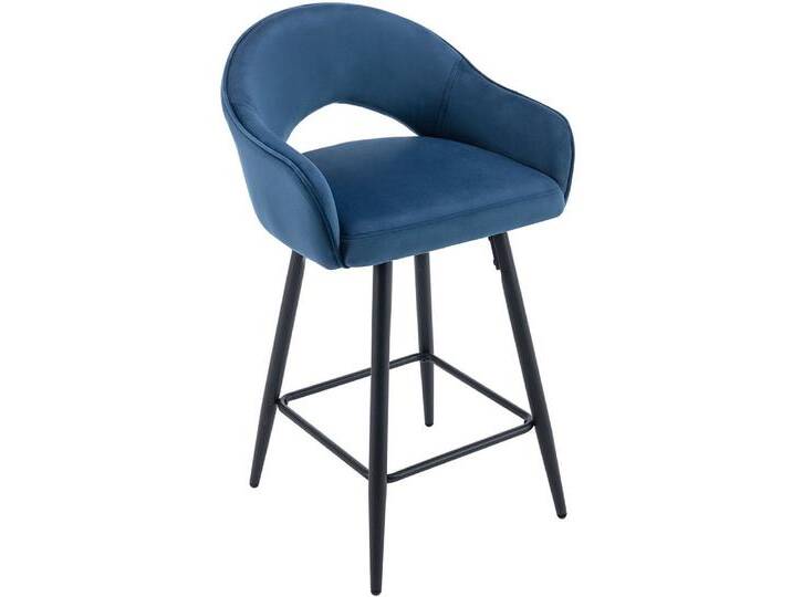 WAHSON OFFICE CHAIRS Barhocker Samt 2er Set 360°drehbar Barstuhl, blau, Blau WAHSON OFFICE CHAIRS Barhocker Samt 2er Set 360°drehbar Barstuhl, blau, Blau von OTTO