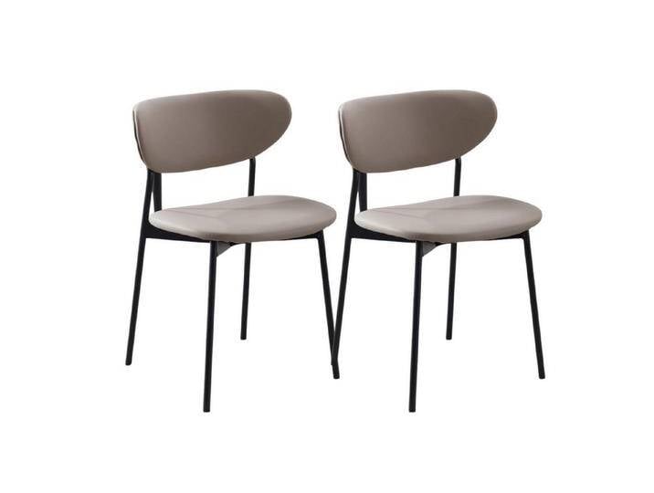 WAHSON OFFICE CHAIRS Esszimmerstuhl 2er Set Küchenstuhl aus Kunstleder, Polsterstuhl ohne Armlehnen, grau WAHSON OFFICE CHAIRS Esszimmerstuhl 2er Set Küchenstuhl aus Kunstleder, Polsterstuhl ohne Armlehnen, grau von OTTO