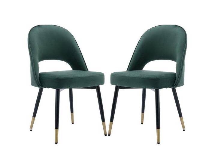 WAHSON OFFICE CHAIRS Esszimmerstuhl Samt 2er Set Seitenstühle Küchenstühle, grün, Grün WAHSON OFFICE CHAIRS Esszimmerstuhl Samt 2er Set Seitenstühle Küchenstühle, grün, Grün von OTTO