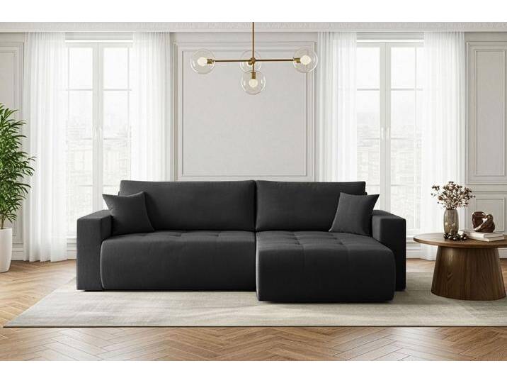 WFL GROUP Ecksofa Alva mit Bettkasten – 3-Sitzer Couch mit Schlaffunktion, MADE IN EU, Schlaffläche 130 × 230 cm, Universal Ecksofa in modernem Scandi-Design – Strukturstoff WFL GROUP Ecksofa Alva mit Bettkasten – 3-Sitzer Couch mit Schlaffunktion, MADE IN EU, Schlaffläche 130 × 230 cm, Universal Ecksofa in modernem Scandi-Design – Strukturstoff von OTTO