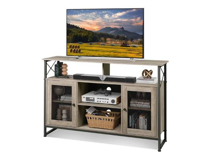 WLIVE Lowboard 128 cm TV Schrank mit Stauraum, TV Board für Fernseher bis zu 55 Zoll (Fernsehtisch mit Türen & Regalen, 1), Sideboard für Wohnzimmer, Esszimmer, Büro von OTTO