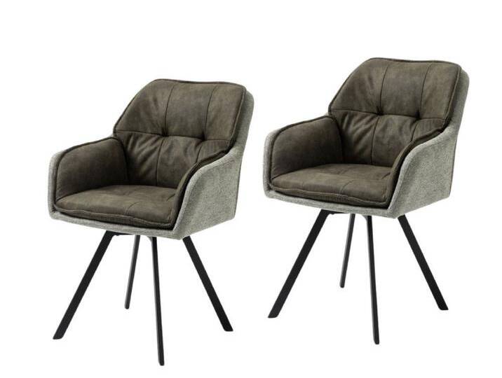 WOLF MÖBEL Esszimmerstuhl SEBA Drehstuhl Lukas 180° grün, 2er SET (61x62x89), SEBA Drehstuhl Lukas 180° grün, 2er SET, grün von OTTO