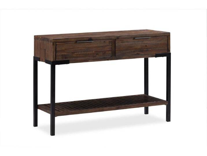 WOLF MÖBEL Konsolentisch DETROIT Konsole mit 2 Schubladen / 1 Ablage (110x43x78), DETROIT Konsole mit 2 Schubladen / 1 Ablage, braun von OTTO