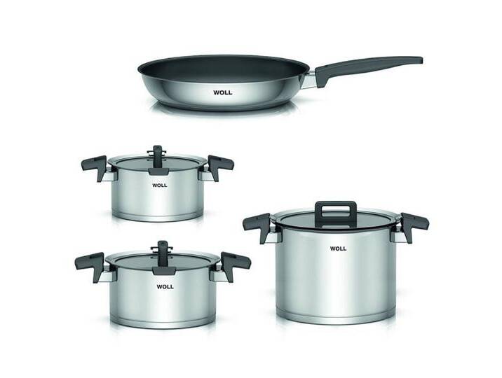 WOLL MADE IN GERMANY Topf-Set Woll Concept 4tlg. Topfset + Pfanne, Induktion, 5-lagiges Mehrschicht-Material, Edelstahl (Set, 4-tlg) von OTTO