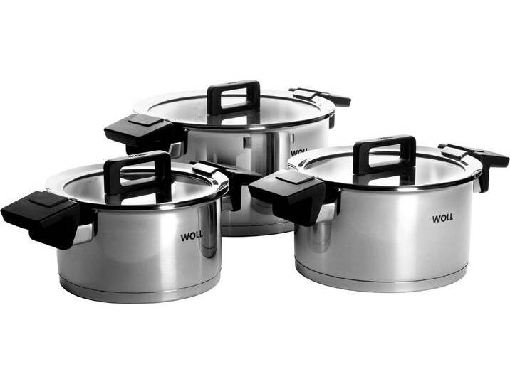 WOLL Topf-Set Concept, Edelstahl 18/10 (Set, 6-tlg), 5 mm dicker, vollständig gekapselter Boden, silberfarben von OTTO