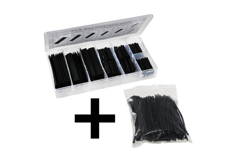peveha24 Wärmeschrumpfschlauch Schrumpfschlauch Wärmeschrumpfschlauch Sortiment schwarz Set 227 tlg., 227-tlg. von Peveha24