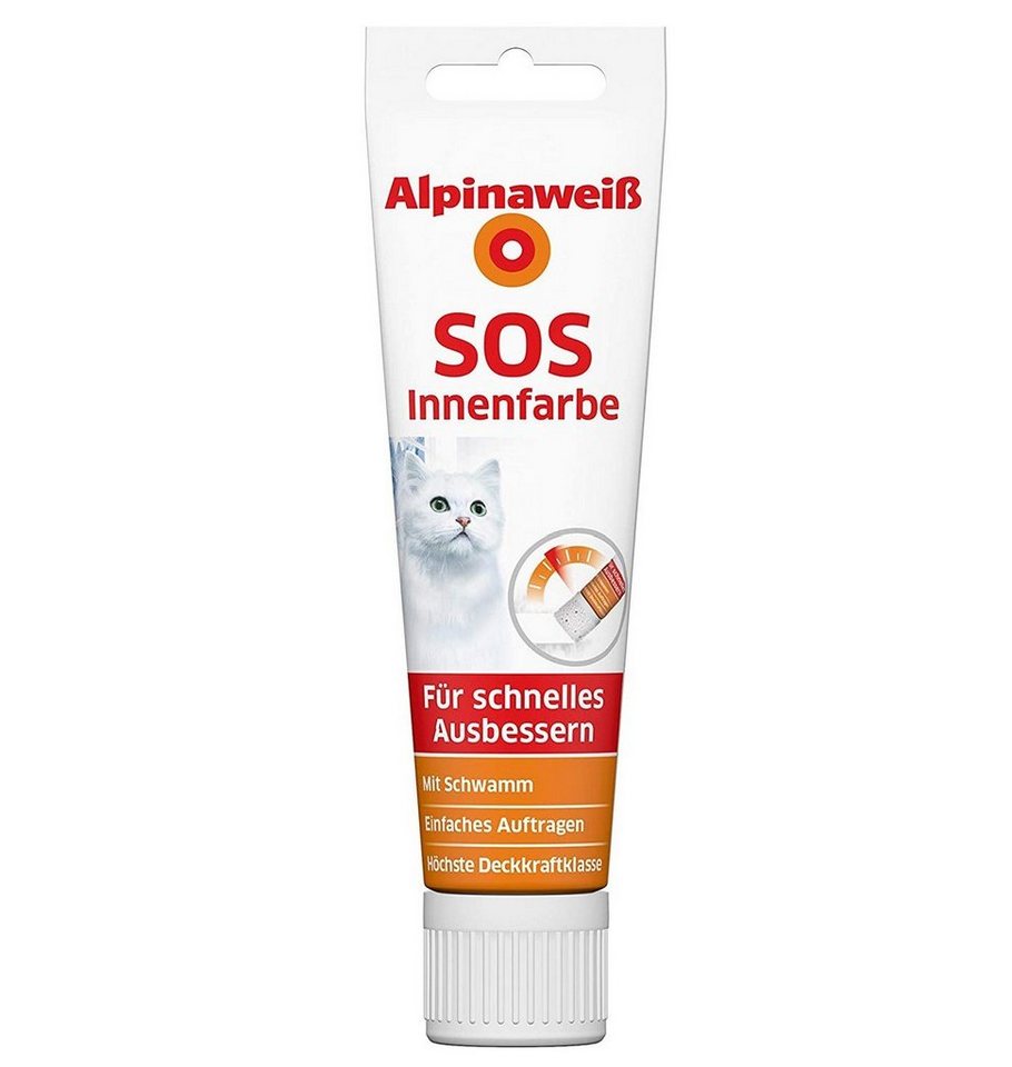 Wand- und Deckenfarbe ALPINAWEISS SOS Innenfarbe, 100ml von OTTO