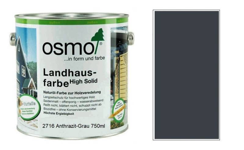 Osmo Holzöl OSMO 2716 Landhausfarbe Anthrazit 750ml Osmo Holzöl OSMO 2716 Landhausfarbe Anthrazit 750ml von Osmo