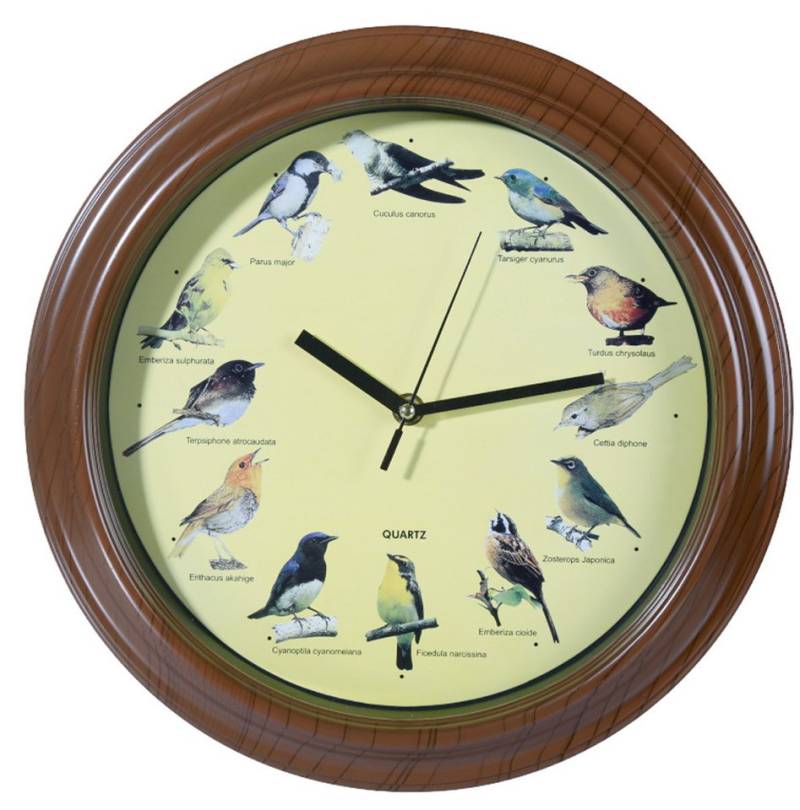 Wanduhr Out of the blue Wanduhr mit Vogelstimmen, Durchmesser ca. 33 cm, au von OTTO