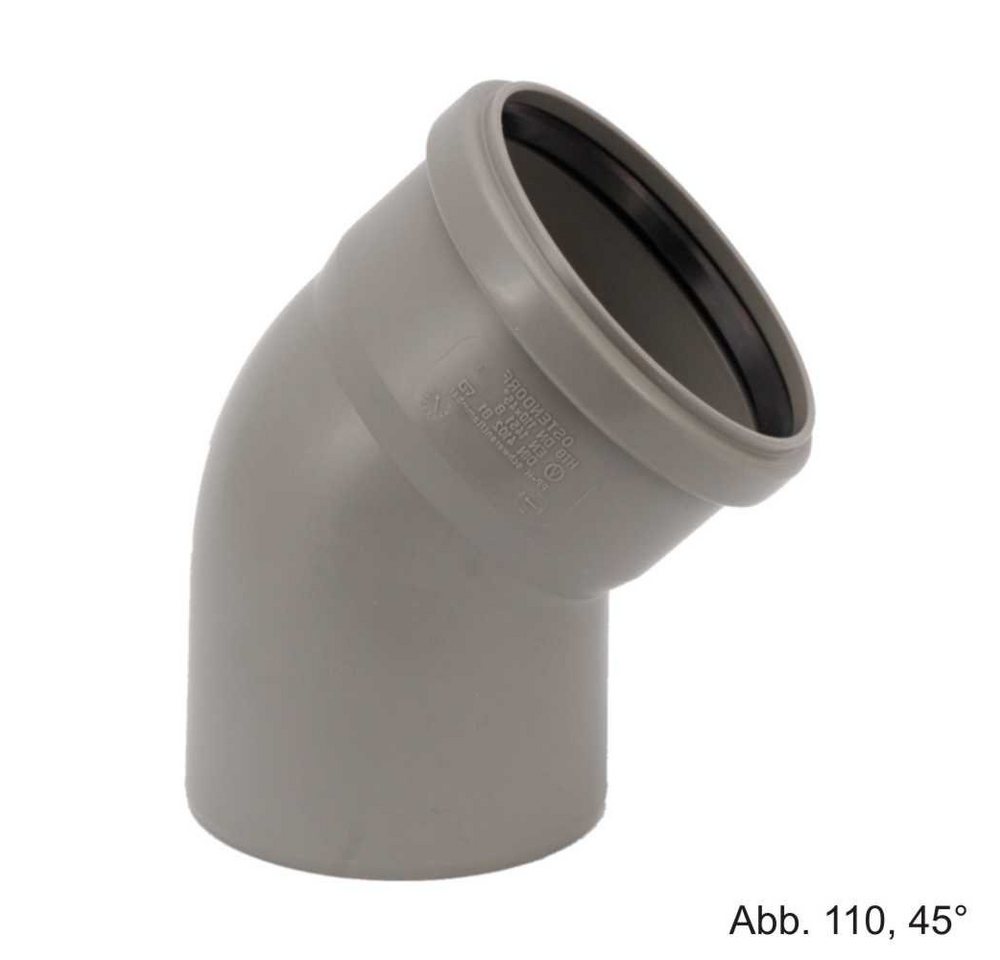 Ostendorf Kunststoffe Wasserrohr HT-Bogen DN 90 - 45° von Ostendorf Kunststoffe