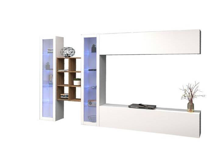 Web Furniture Wohnwand (5-teilig) in Weiß Hochglanz - 320x180x30 (BxHxT), (5-teilig) von OTTO