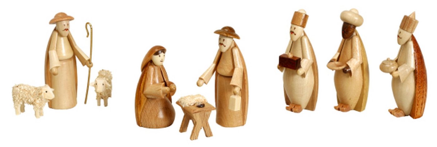 Weihnachtsfigur Miniaturfiguren Krippenfiguren natur Höhe 5,5cm NEU von OTTO