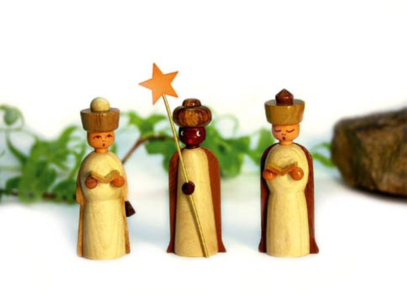 Weihnachtsfigur Miniaturfiguren Sternsänger natur Höhe=7cm NEU von OTTO