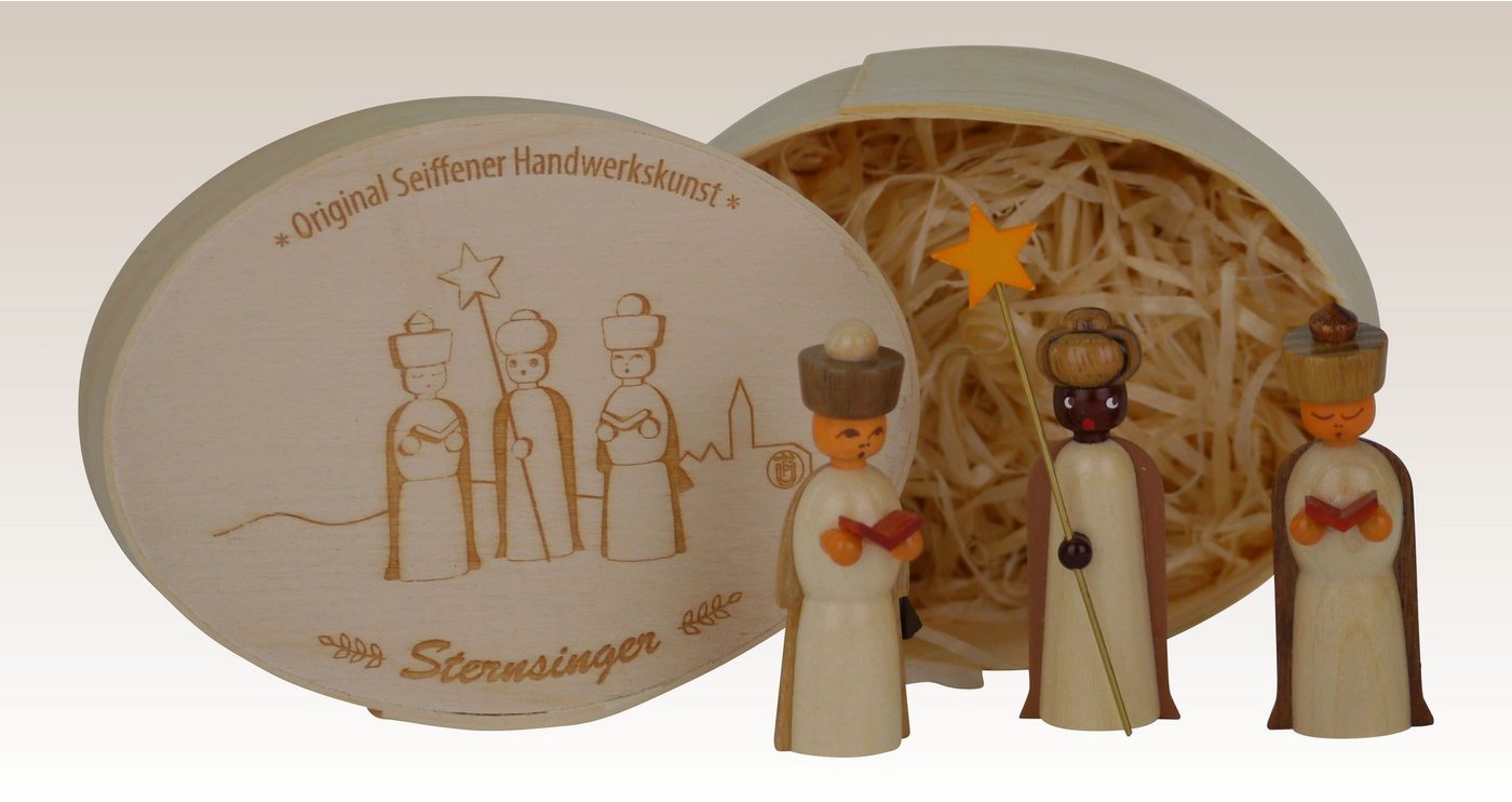 Weihnachtsfigur Miniaturfiguren Sternsänger natur in der Spandose Höhe=11,5cm NEU, in Spandose eingepackt von OTTO