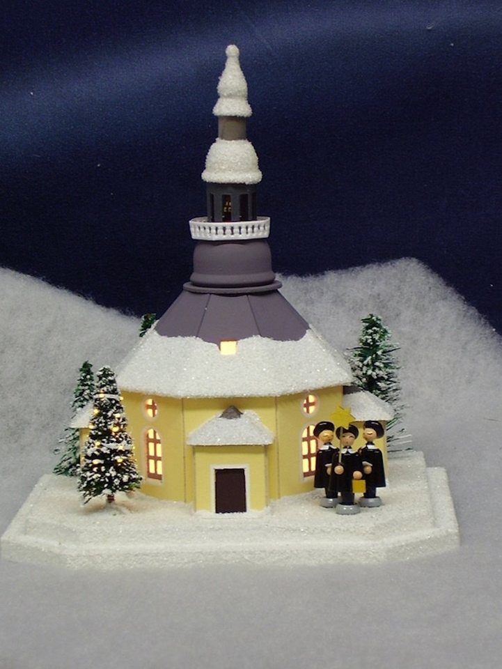 Weihnachtshaus Lichterhaus Seiffener Kirche mit Kurrende und Weihnachtsbaum LxBxH ca von OTTO