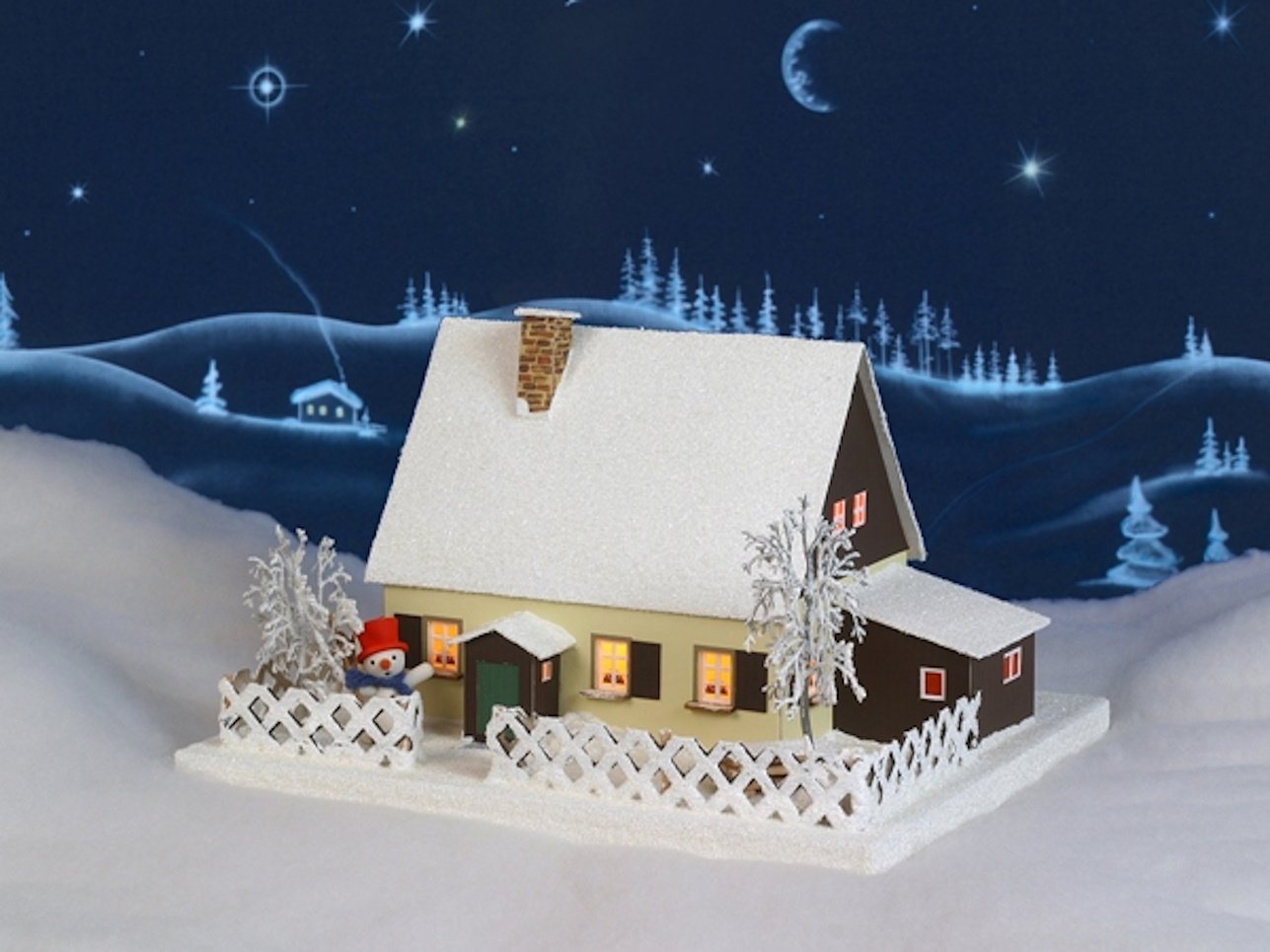 Weihnachtshaus Lichterhaus Erzgebirgshaus LxBxH ca 29 x 24 x 18 cm NEU von OTTO