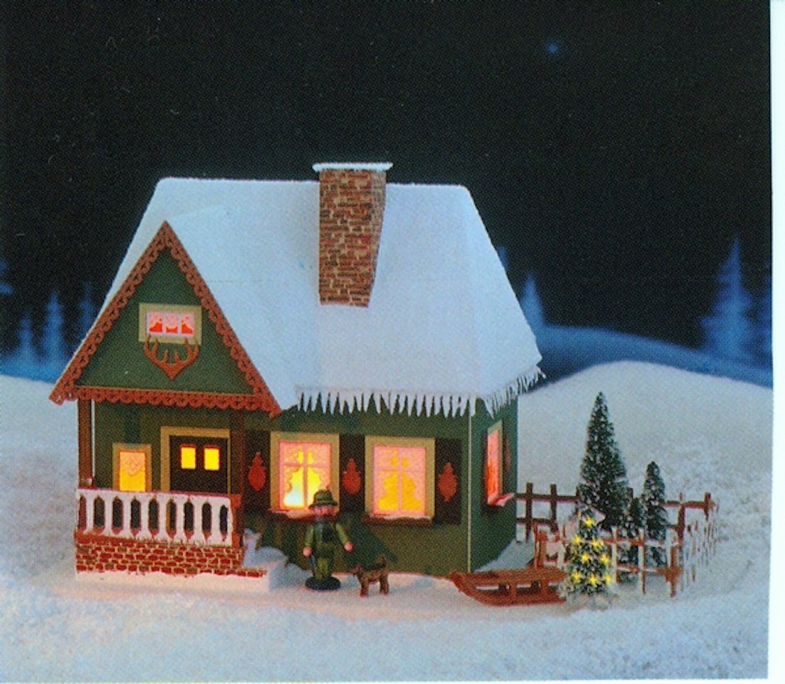 Weihnachtshaus Lichterhaus Forsthaus mit Weihnachtsbaum LxBxH ca 35 x 20 x 26 cm NEU von OTTO