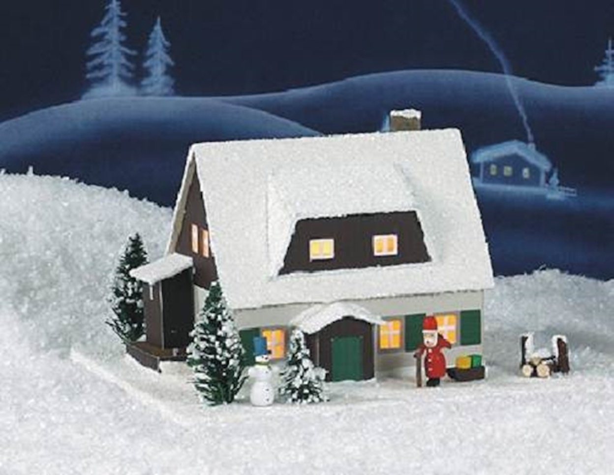 Weihnachtshaus Lichterhaus Erzgebirgshaus LxBxH ca 18,5 x 16,5 x 11,5 cm NEU von OTTO