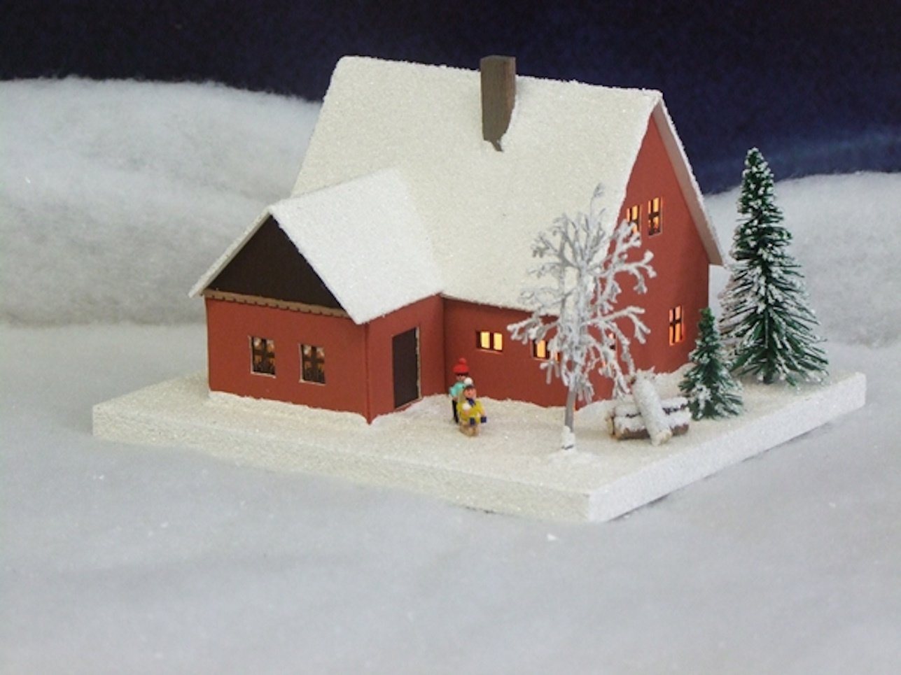 Weihnachtshaus Lichterhaus Erzgebirgshaus LxBxH ca 19 x 17 x 12 cm NEU von OTTO